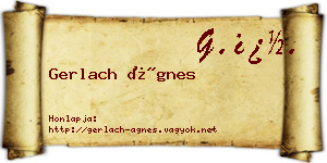 Gerlach Ágnes névjegykártya